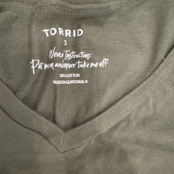 Torrid Olive Green 'Karma Made Me Do It' Tee - Picture 3 of 7
